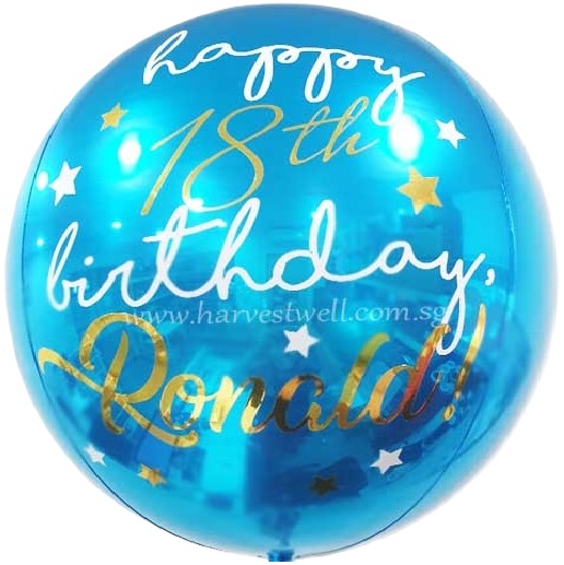 customised orbz balloon